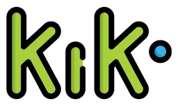 Kik logo, horizontal version, on a transparent background