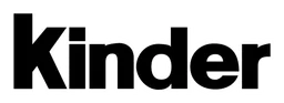 Kinder logo, monochrome wordmark version, on a transparent background