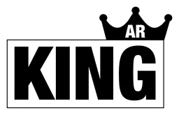 King logo, monochrome version, on a transparent background