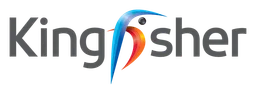 Logo de Kingfisher, versión logotipo, sobre fondo transparente
