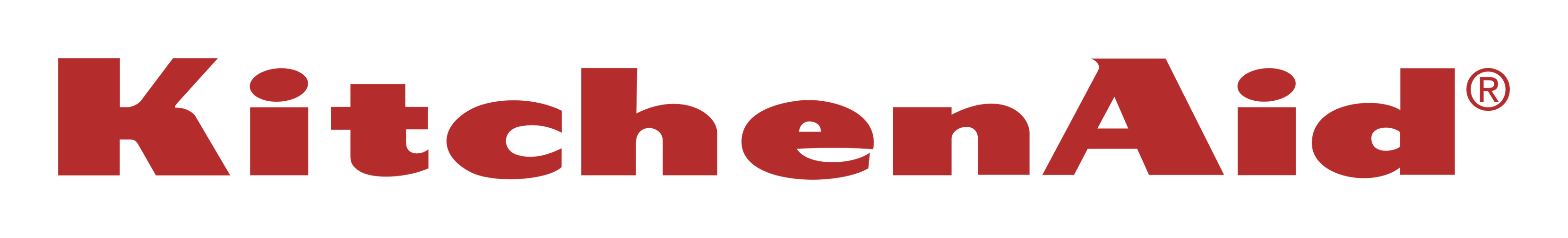 Kitchenaid logo on a transparent background
