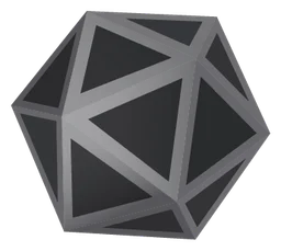 Kleros logo, monochrome icon version, on a transparent background