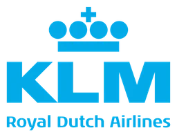 KLM logo, horizontal version, on a transparent background