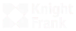 Knight Frank logo, white wordmark version, on a transparent background