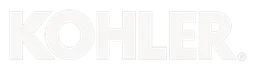 Kohler logo, white wordmark version, on a transparent background
