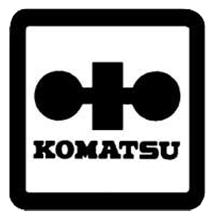 Komatsu logo, monochrome icon version, on a transparent background