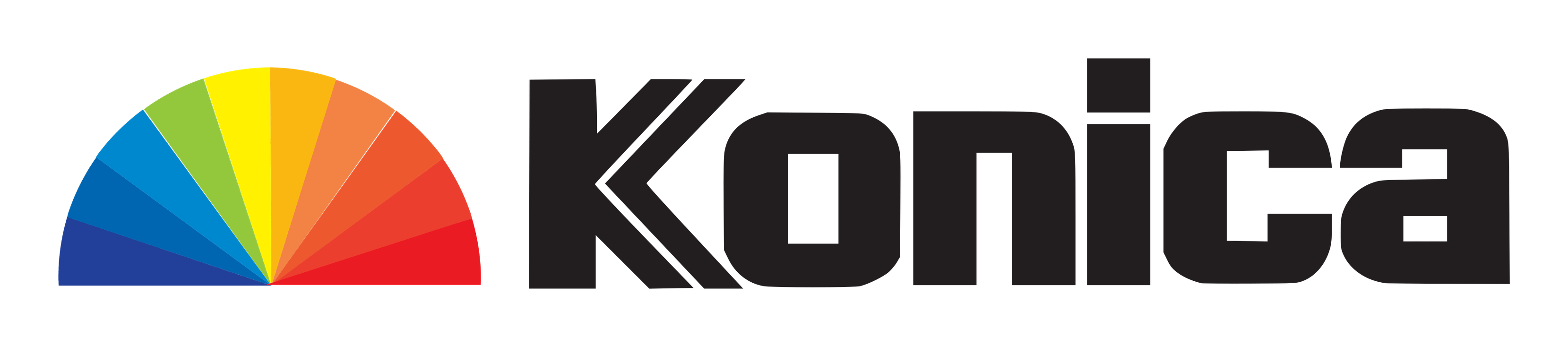 Konica logo on a transparent background