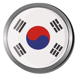 Korea logo, monochrome icon version, on a transparent background