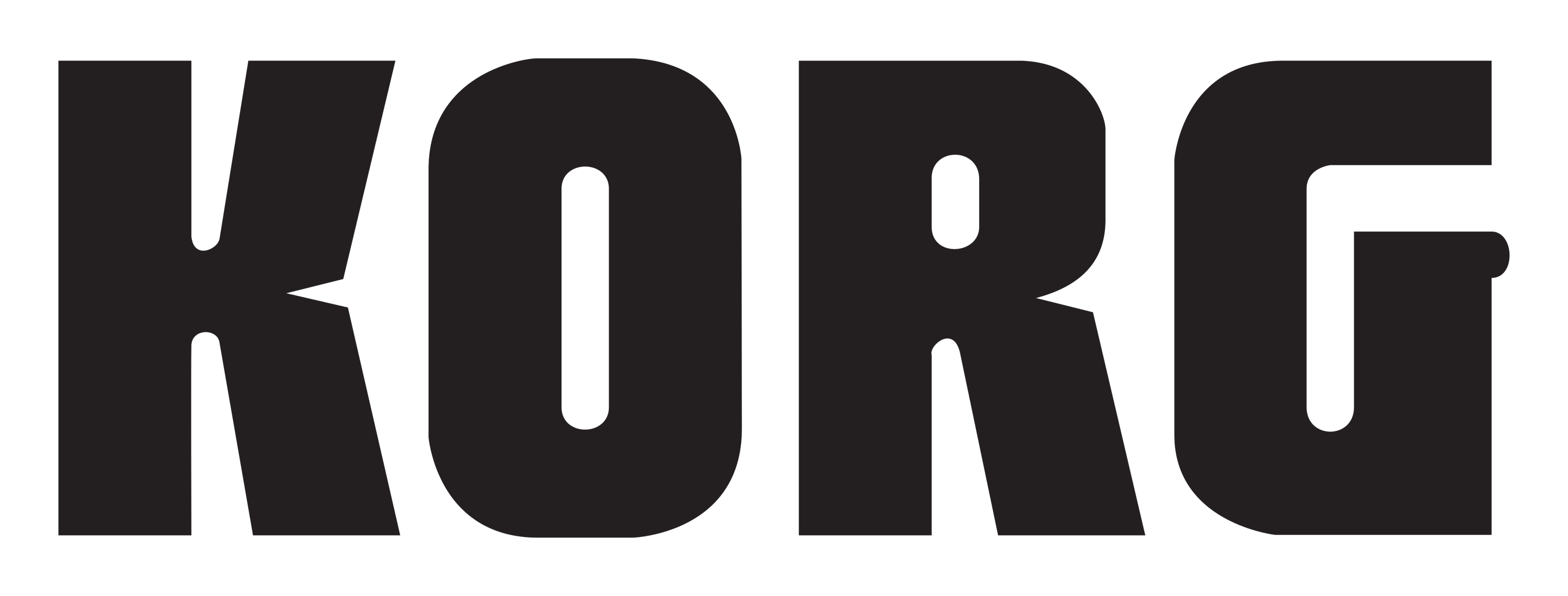 Korg logo on a transparent background
