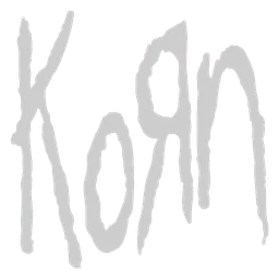 Korn logo, white icon version, on a transparent background