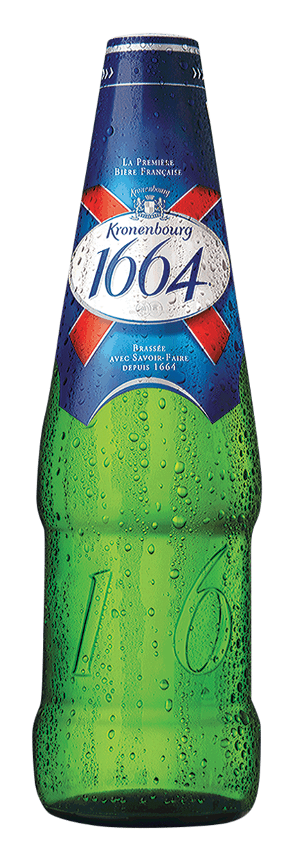 Kronenbourg 1664 のロゴ、horizontalバージョン（背景透過）