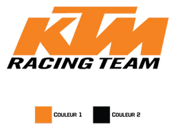KTM Racing logo, horizontal version, on a transparent background