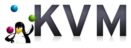 KVM logo, black wordmark version, on a transparent background