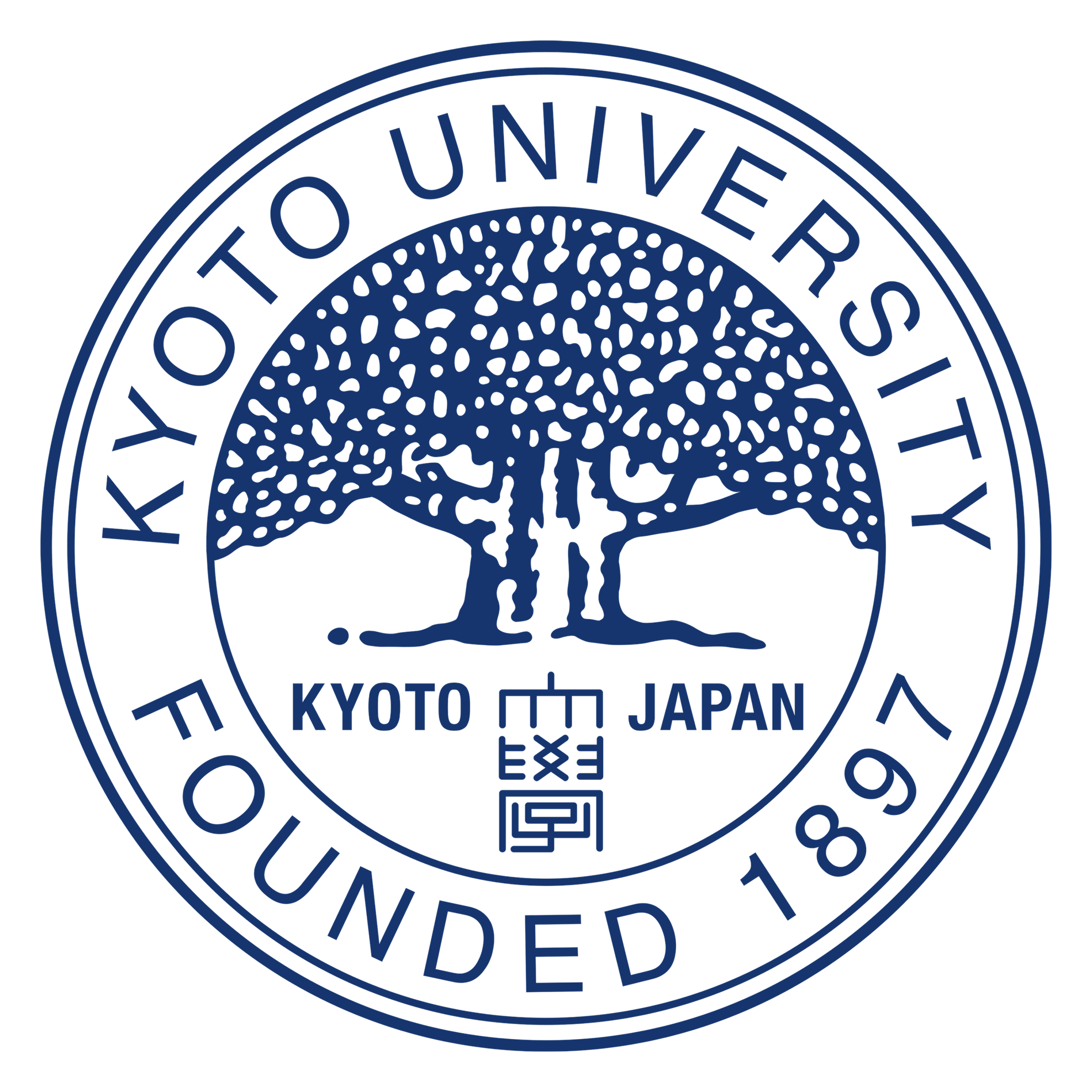 Kyoto University logo on a transparent background