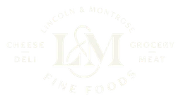 L and M logo, white version, on a transparent background