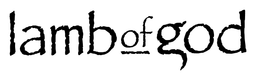 Lamb of God logo, black wordmark version, on a transparent background