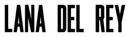 Lana del Rey logo, black wordmark version, on a transparent background
