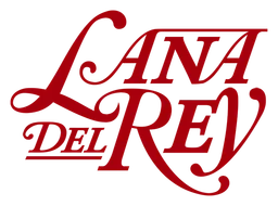 Lana del Rey logo, horizontal version, on a transparent background