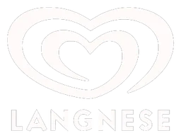 Logo da Langnese, versão branco, em fundo transparente