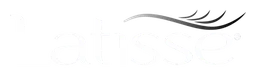 Latisse logo, white wordmark version, on a transparent background