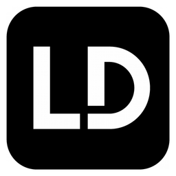 LD Systems logo, black icon version, on a transparent background