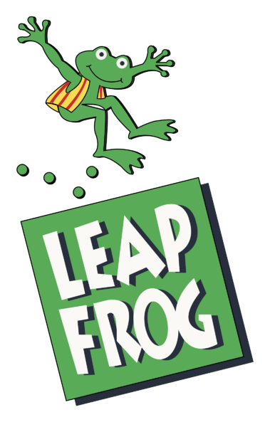 Leapfrog Logo, Variante horizontal, auf transparentem Hintergrund