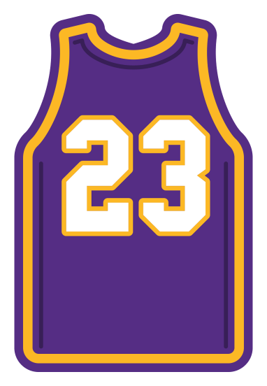 Lebron James logo, horizontal version, on a transparent background
