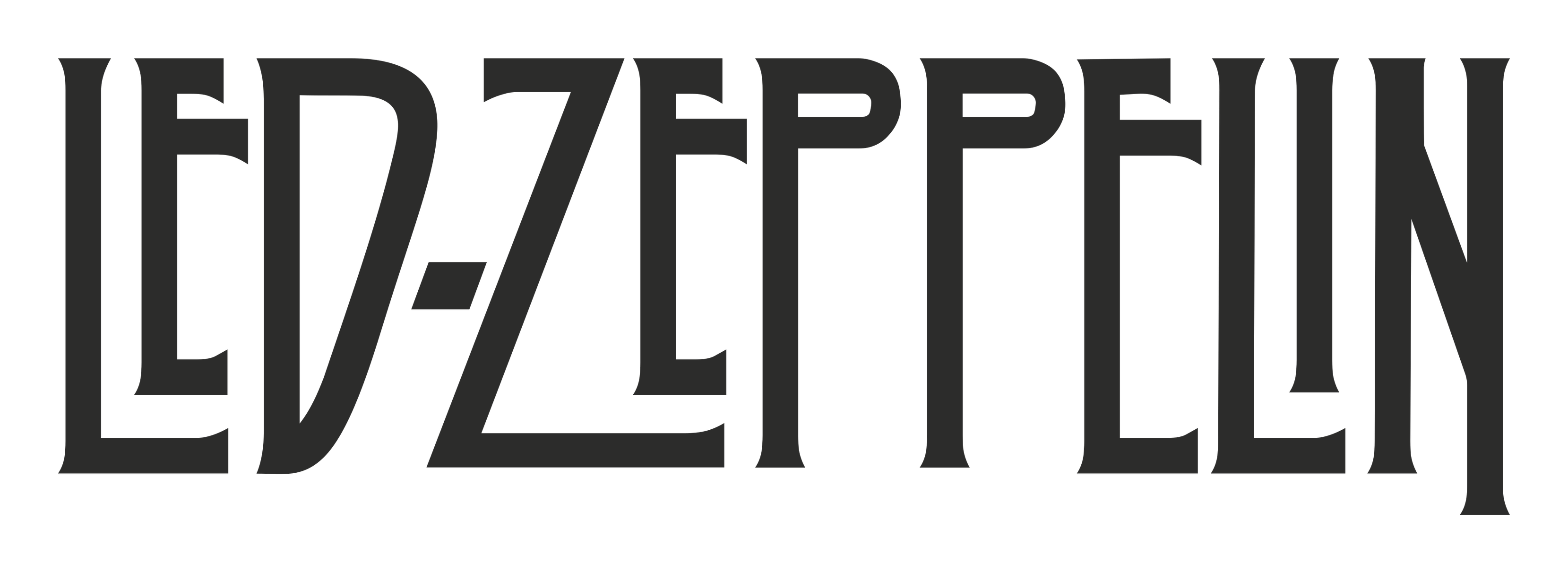 Led Zeppelin logo on a transparent background