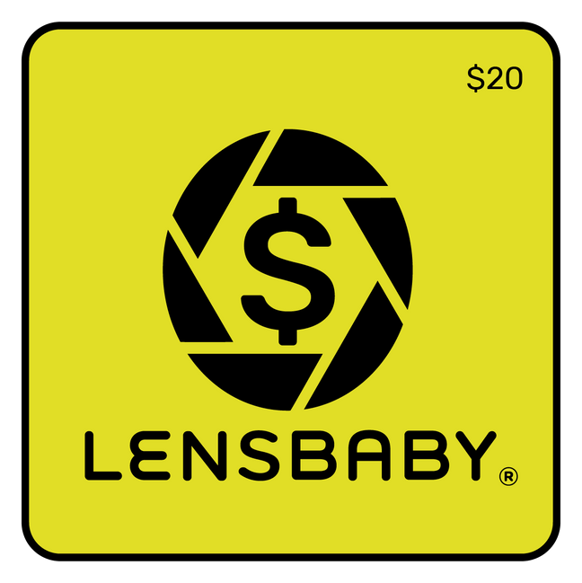 Lensbaby logo on a transparent background
