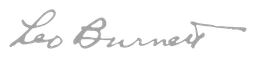 Leo Burnett logo, monochrome wordmark version, on a transparent background