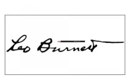 Leo Burnett logo, white version, on a transparent background