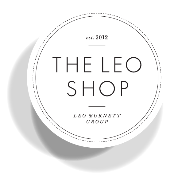 Leo Burnett logo, white icon version, on a transparent background