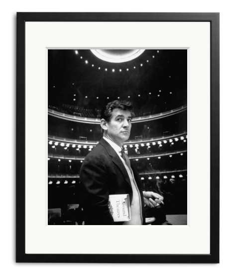 Leonard Bernstein logo, monochrome icon version, on a transparent background