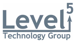 Level 5 logo, monochrome version, on a transparent background