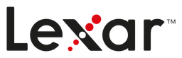 Logo de Lexar, versión logotipo negro, sobre fondo transparente