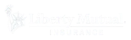 Liberty Mutual logo, white wordmark version, on a transparent background