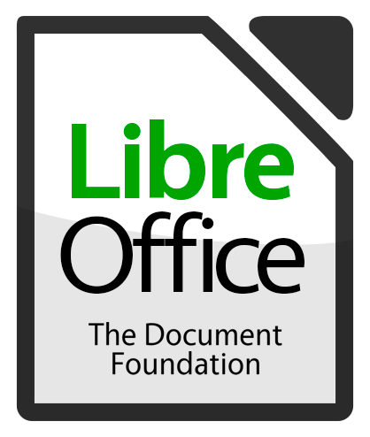 Libreoffice logo, monochrome icon version, on a transparent background