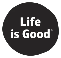 Life Is Good logo, black icon version, on a transparent background