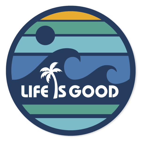 Life Is Good logo on a transparent background