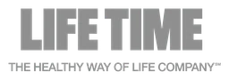 Life Time Fitness logo, monochrome wordmark version, on a transparent background