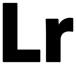 Lightroom CC logo, black icon version, on a transparent background