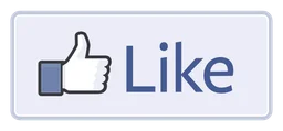 Like Button Facebook logo, white version, on a transparent background