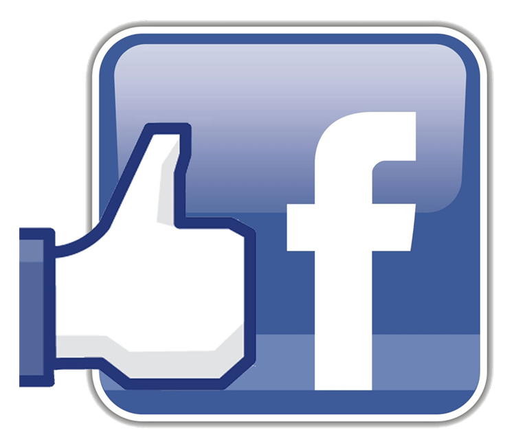 Like Button Facebook logo on a transparent background