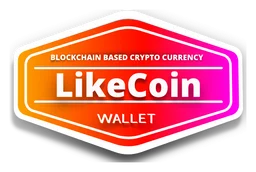 Likecoin logo, horizontal version, on a transparent background