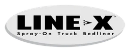 Line X logo, monochrome wordmark version, on a transparent background