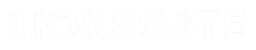 Lionsgate logo, white wordmark version, on a transparent background