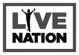 Live Nation logo, black version, on a transparent background
