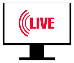Livestream のロゴ、モノクロ アイコンバージョン（背景透過）