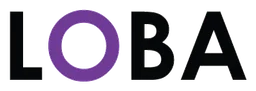 Loba logo, wordmark version, on a transparent background