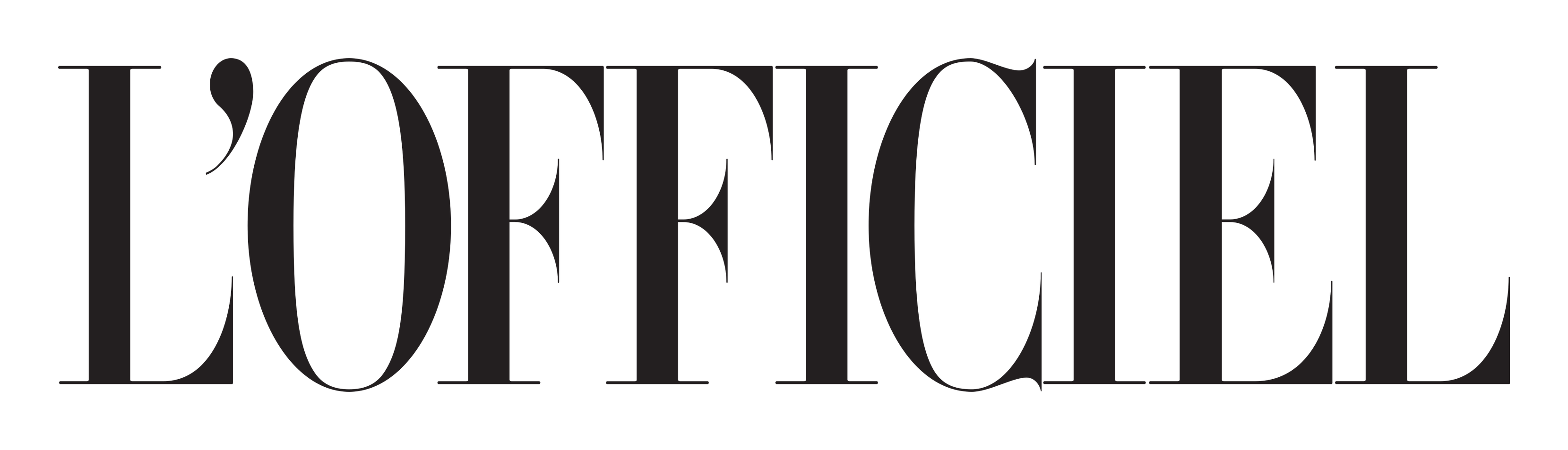 Lofficiel logo on a transparent background